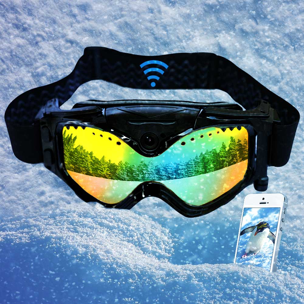 slidinėjimo akinių wifi kamera visa HD