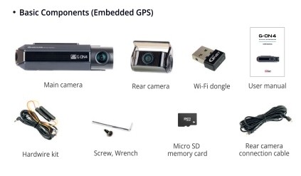g-on 4 gnet fotoaparato pakuotės turinys
