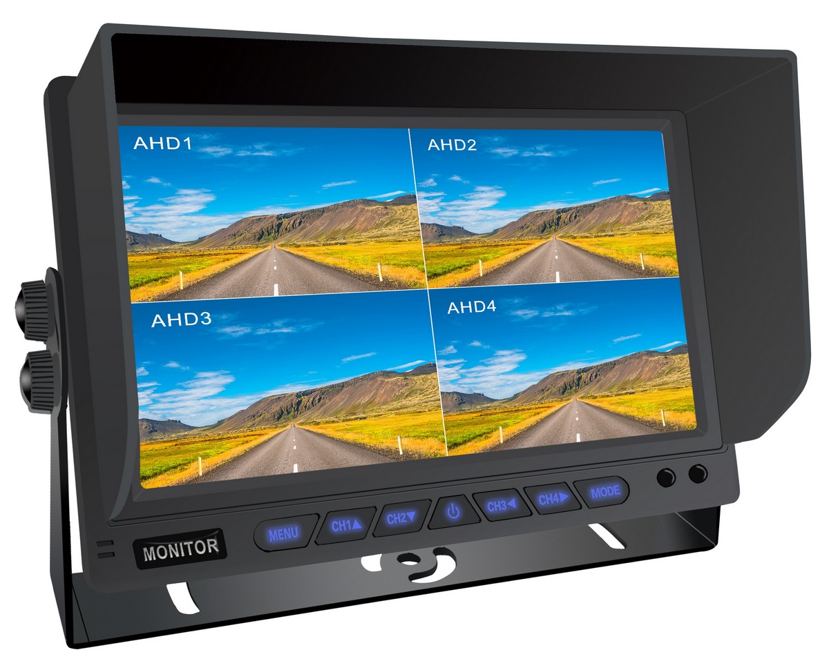 8 kanalų automobilio monitorius su vaizdo įrašymu