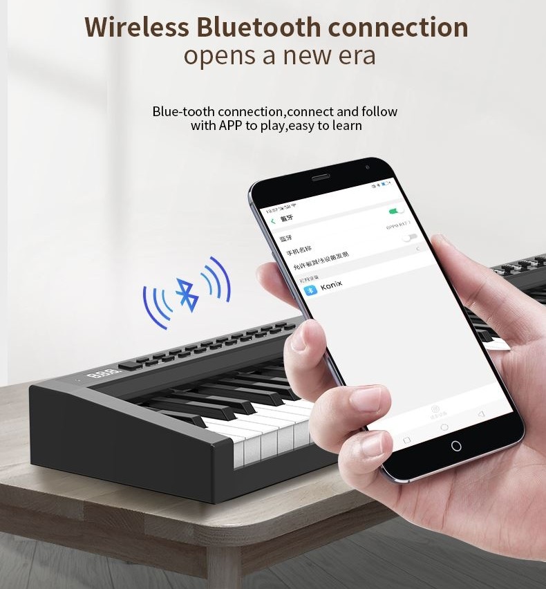 skaitmeninis fortepijonas „Bluetooth“ išmanusis telefonas