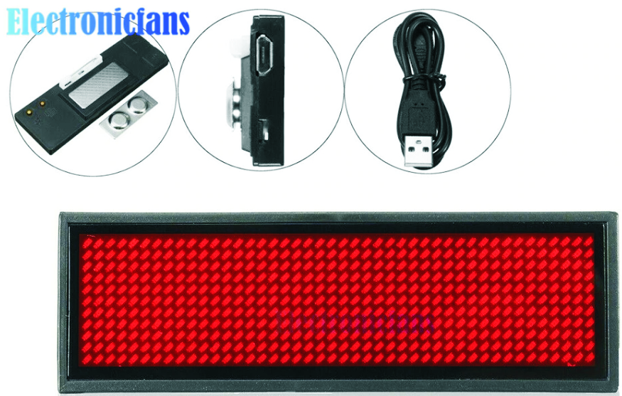 LED vardinis ženklelis „Bluetooth“