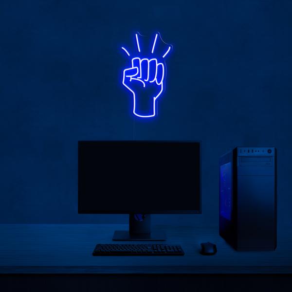 LED ženklas ant sienos 3D neoninis - Kumštis, kurio matmenys 50 cm