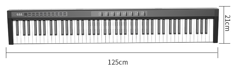Elektroninė klaviatūra (fortepijonas) 125cm
