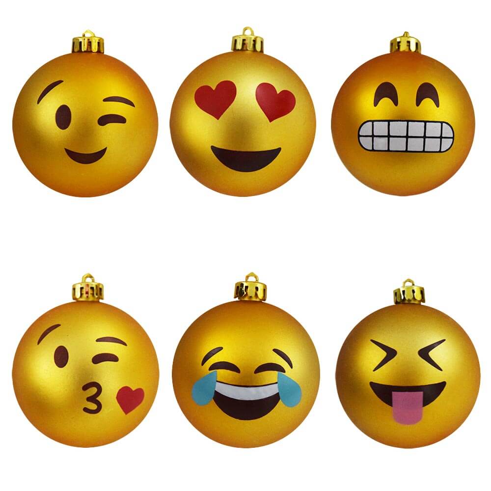 šypsenėlių kamuoliukai ant Kalėdų eglutės jaustukų dekoracijų