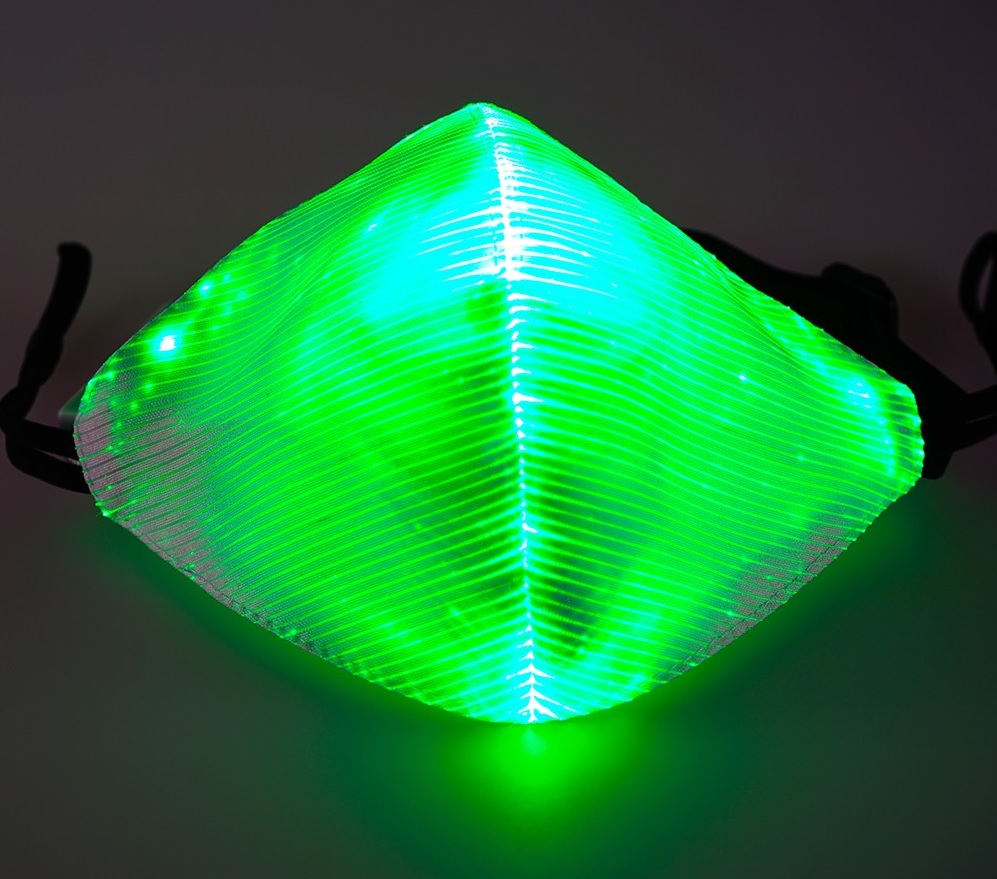 LED žalia kaukė