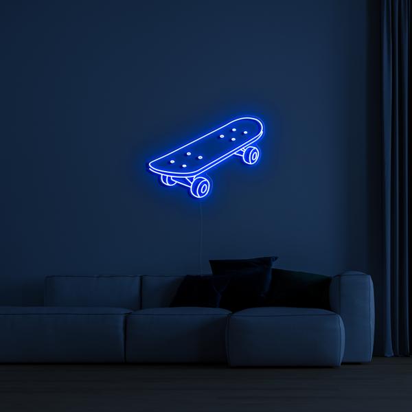 3D šviečiantis LED neoninis ženklas ant sienos - riedlentė