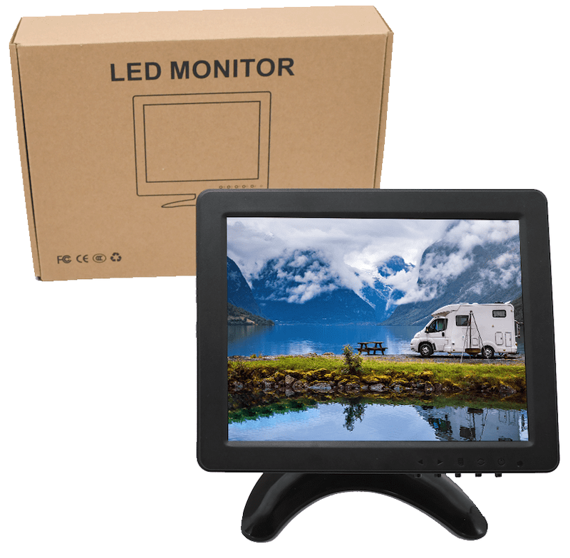 8 colių monitorius TFT LCD monitoriai, skirti CCTV kameroms