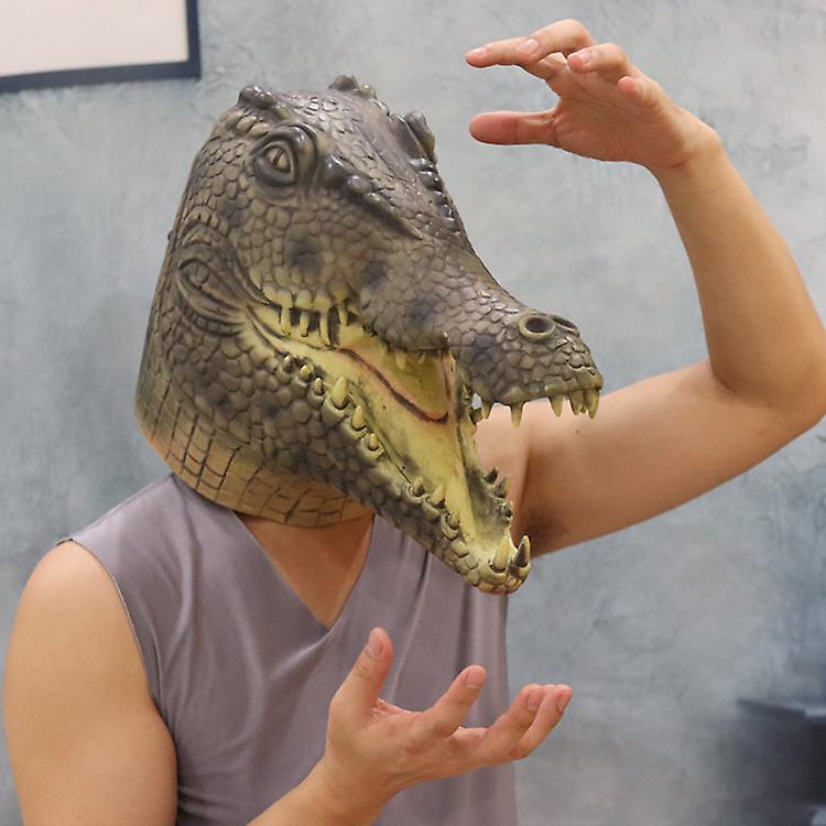 Aligatoriaus krokodilo veido kaukė