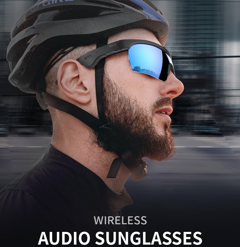 Išmanieji garso akiniai nuo saulės sportiniai „Bluetooth“ akiniai, skirti klausytis muzikos
