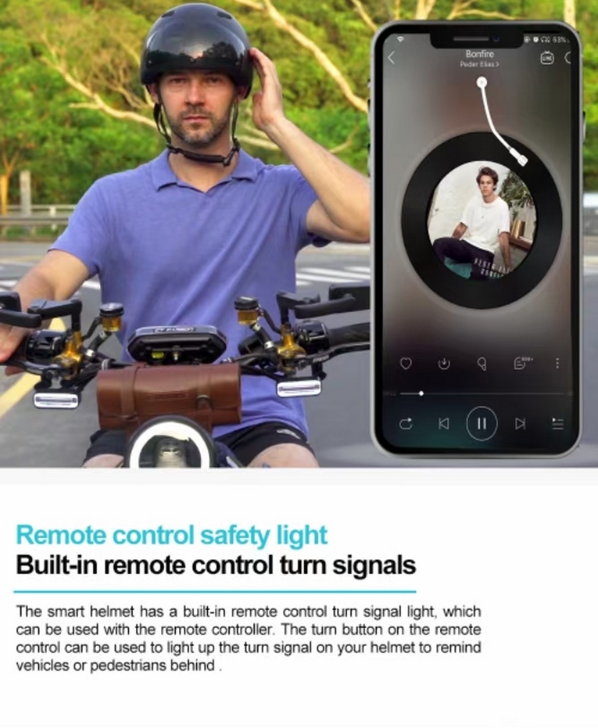 šalmas su „Bluetooth“ dviračiu