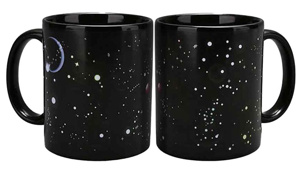 Šilumą keičiantys puodeliai - naktinis dangus ir žvaigždės