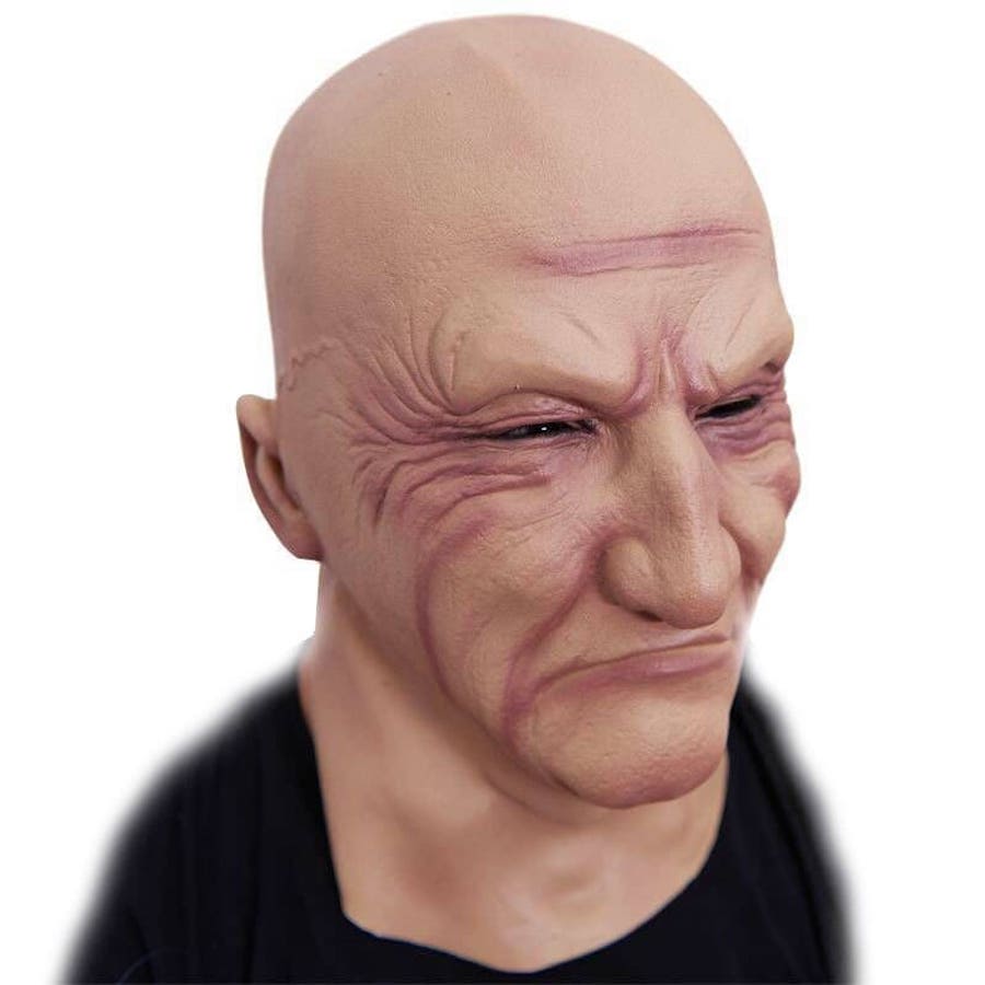 silikoninė kaukė pliko vyro latekso veido kaukė