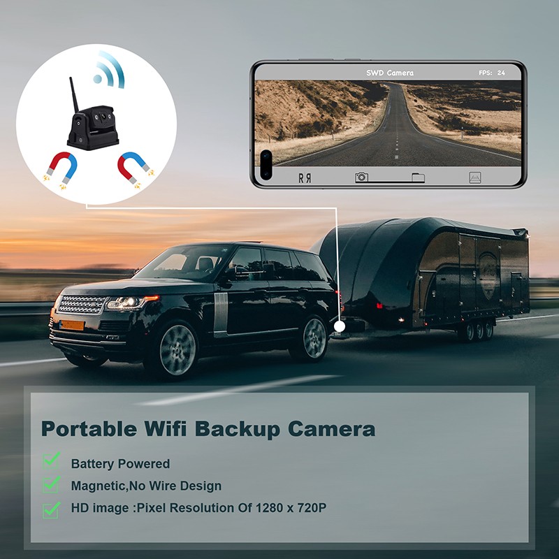 wifi automobilio kamera mobilusis telefonas su magnetu