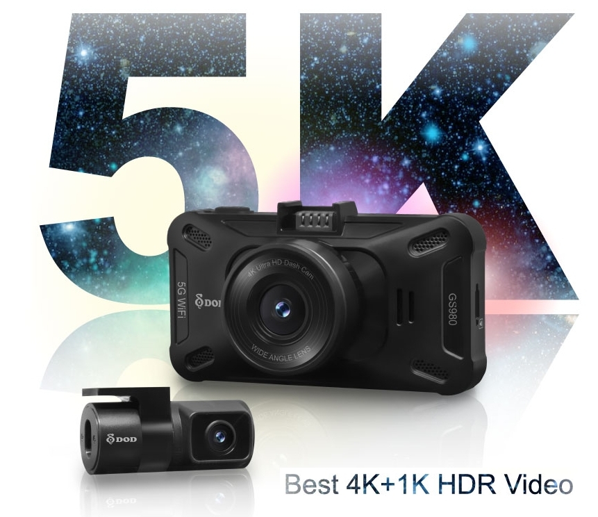 geriausia 4k 5k automobilio kamera, dviguba DOD GS980D