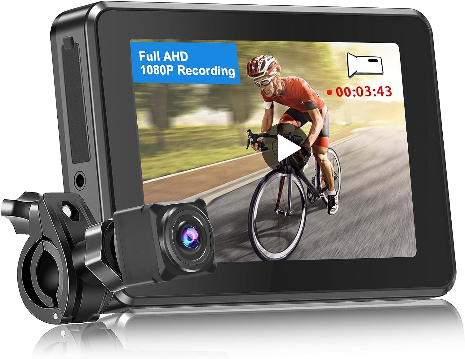 dviračio galinio vaizdo kamera su įrašymu