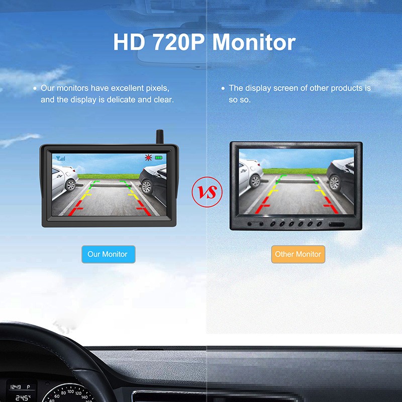 AHD HD automobilinis monitorius 720p