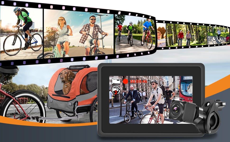 Bicycle Safety kit - galinio vaizdo kamera su monitoriumi
