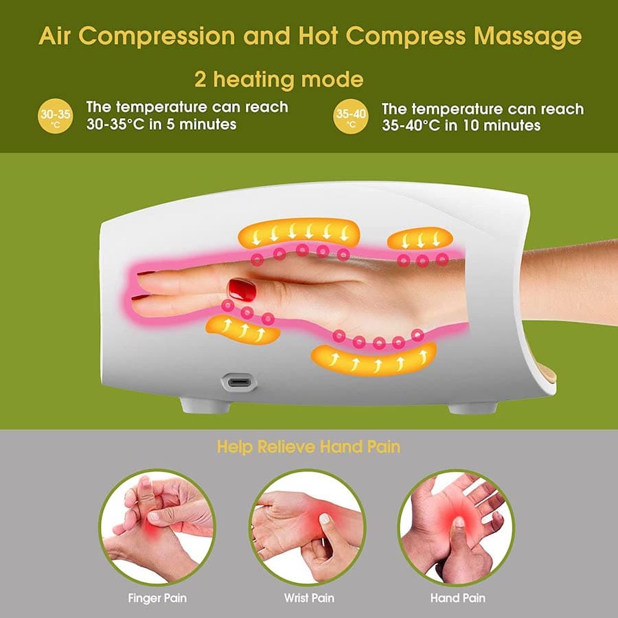 rankų masažo aparatas, masažo procedūra