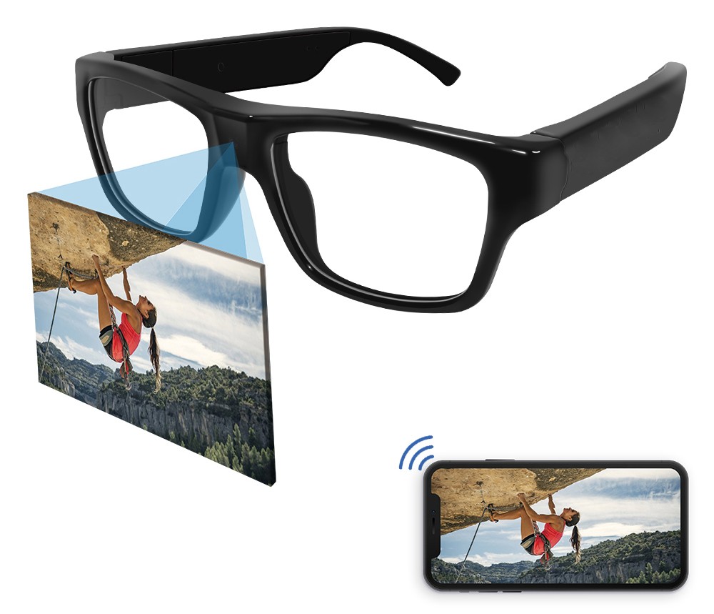 akiniai su HD kamera