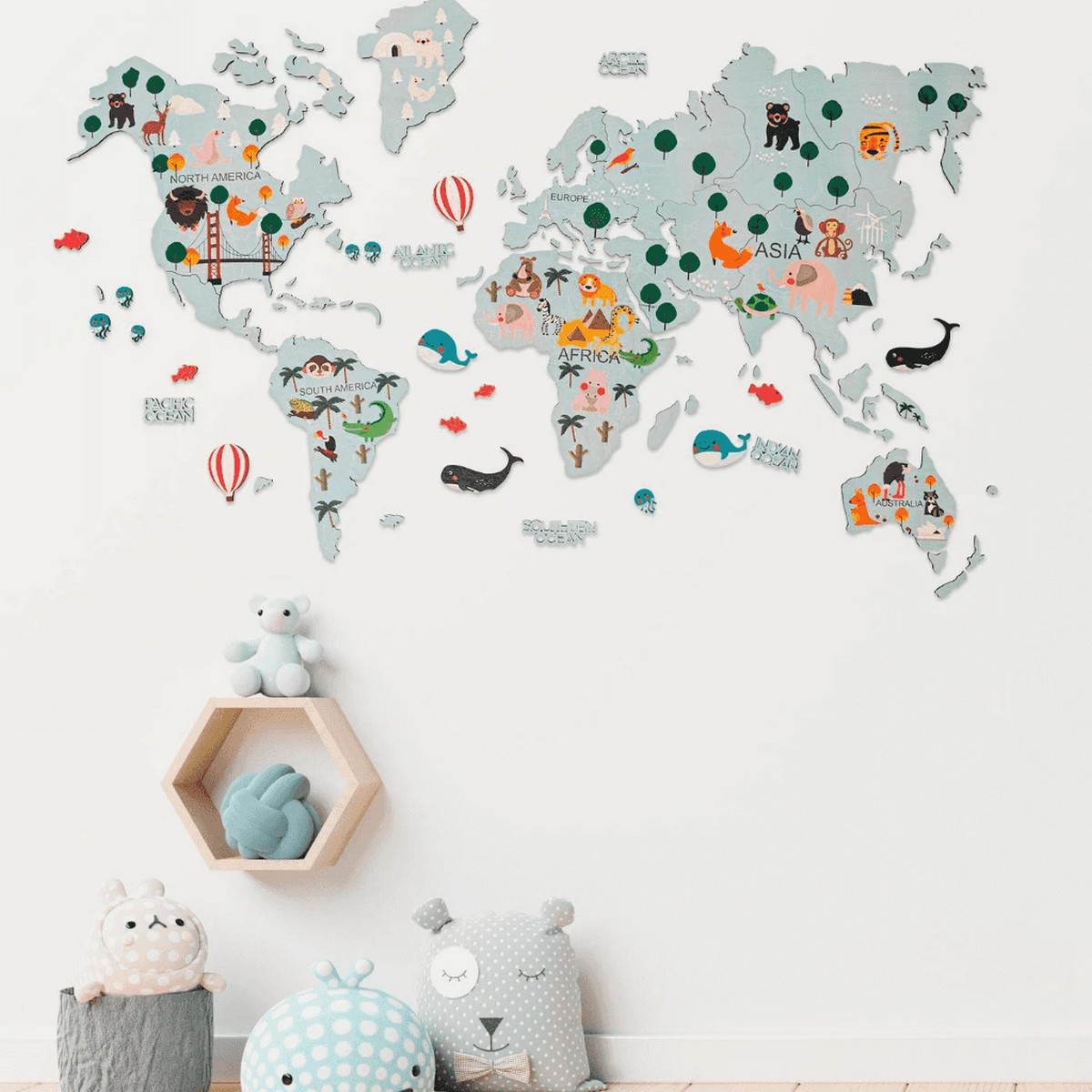 medinis pasaulio žemėlapis vaikams