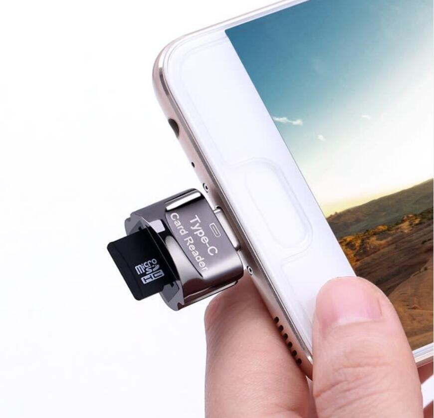 usb-c „micro SD“ kortelių skaitytuvas mobiliajam telefonui
