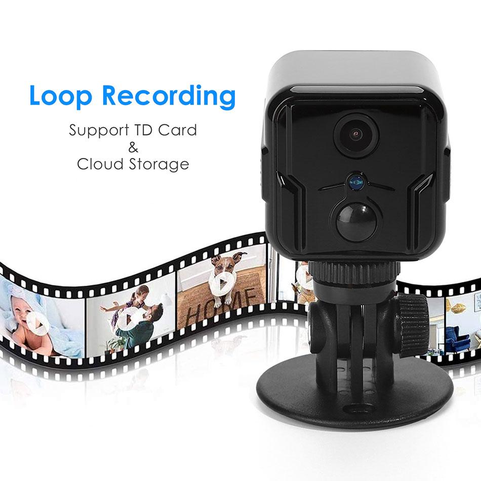 mini vaizdo kameros įrašymas į debesį arba SD kortelę