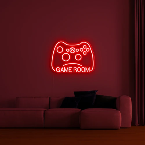 3D logotipas ant sienos - GAMER