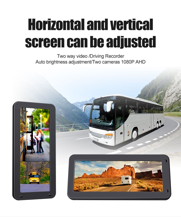 1080p atbulinės eigos kameros autobusas + sunkvežimis + furgonas