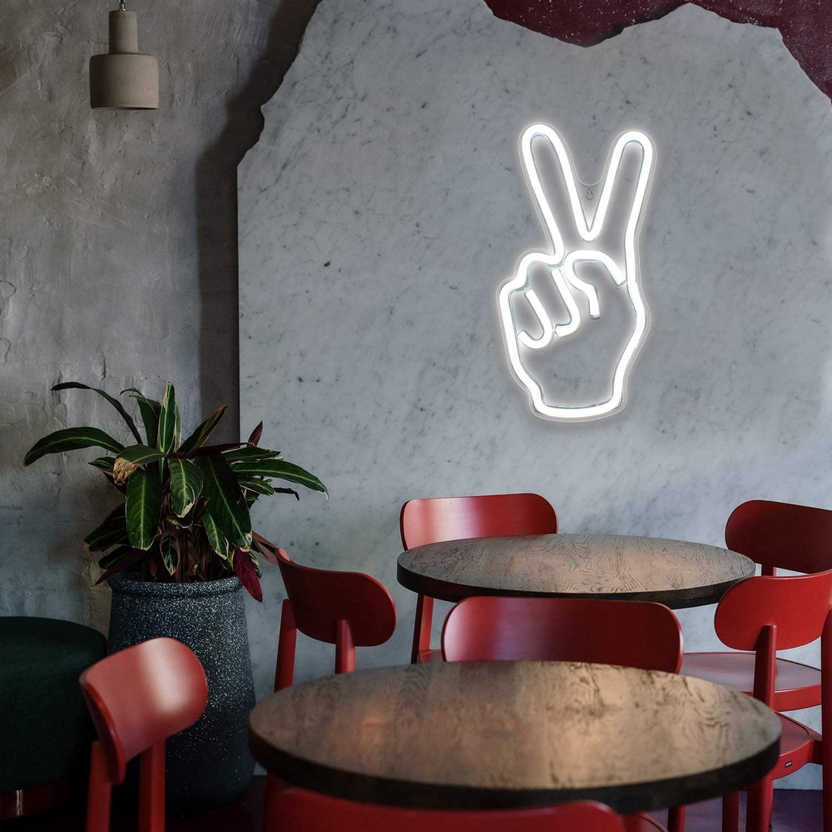 neoninės reklamos taikos sienos LED logotipas