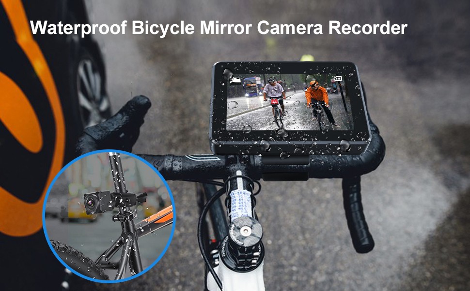 vandeniui atspari dviračio kamera IP68 su monitoriumi su įrašymu