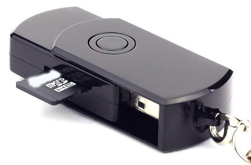 USB paslėpta šnipinėjimo kamera su SD/TF kortelės palaikymu iki 32 GB
