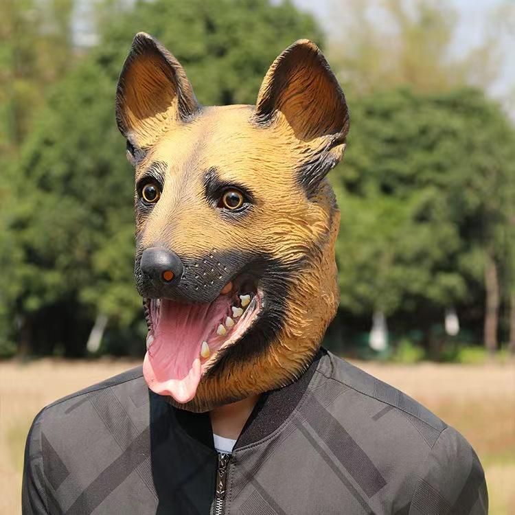 šunų veido kaukė silikoninė latekso karnavalinė Helovinas