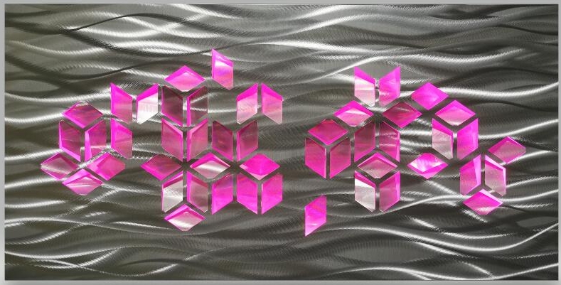 3D metalo aliuminio dažymas su LED apšvietimu