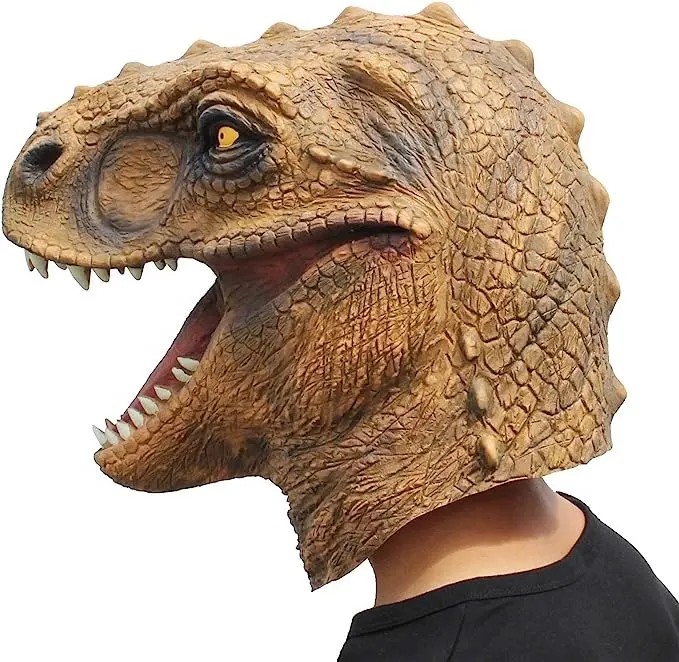 Helovino kaukė silikoninė dinozauro t rex dinozauro galvos kaukė