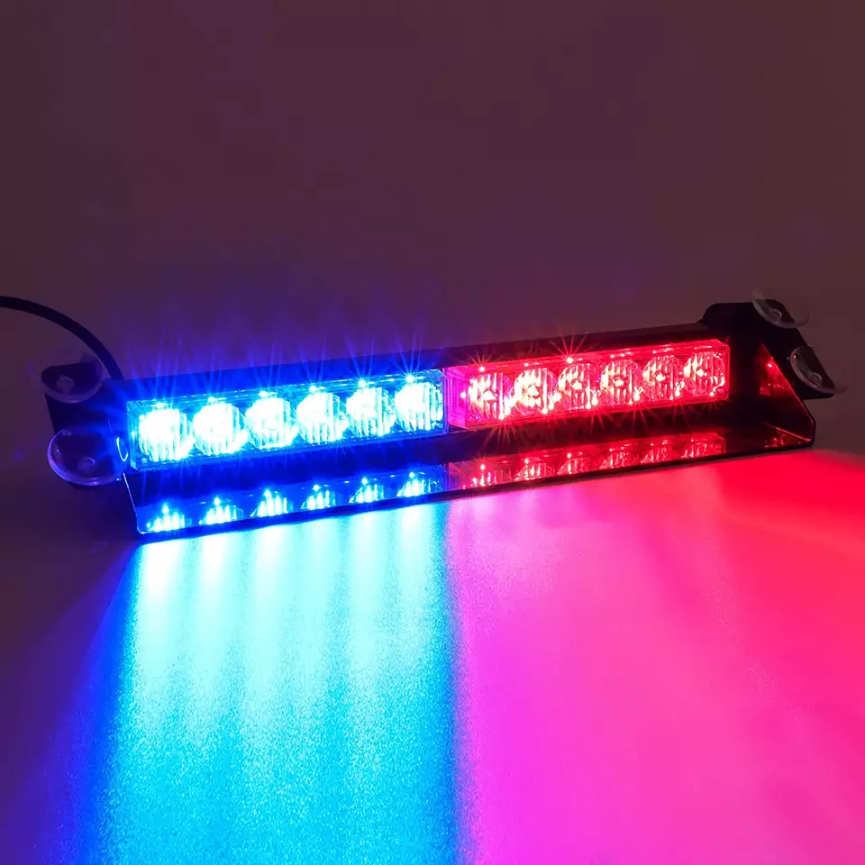 Mirksintys LED blyksniai švyturėliai (šviesos) automobiliui su galimybe keisti spalvas ir mirksėjimo stilius