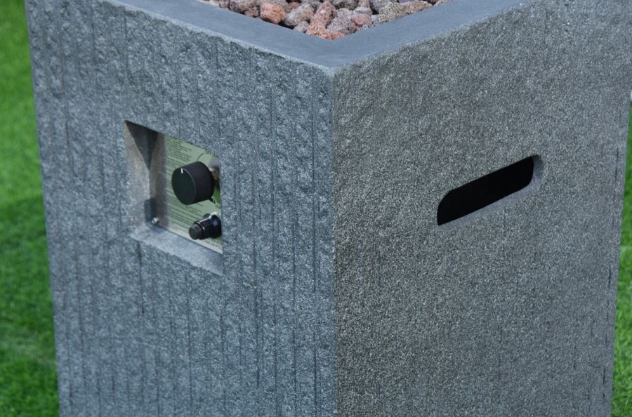 Firepit modernus betono propano dujos