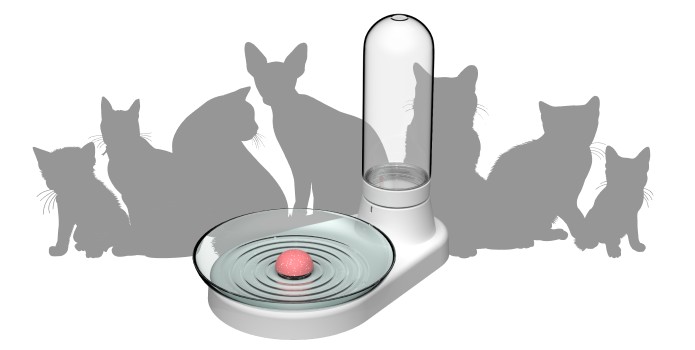 vandens bakas katėms - padėklas automatinis