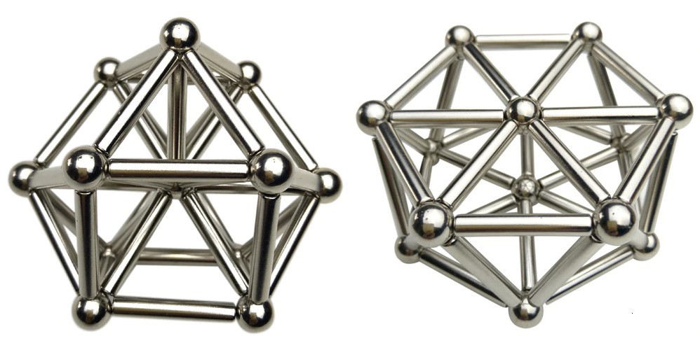 sidabrinės neodimio magnetinės lazdelės su rutuliukais